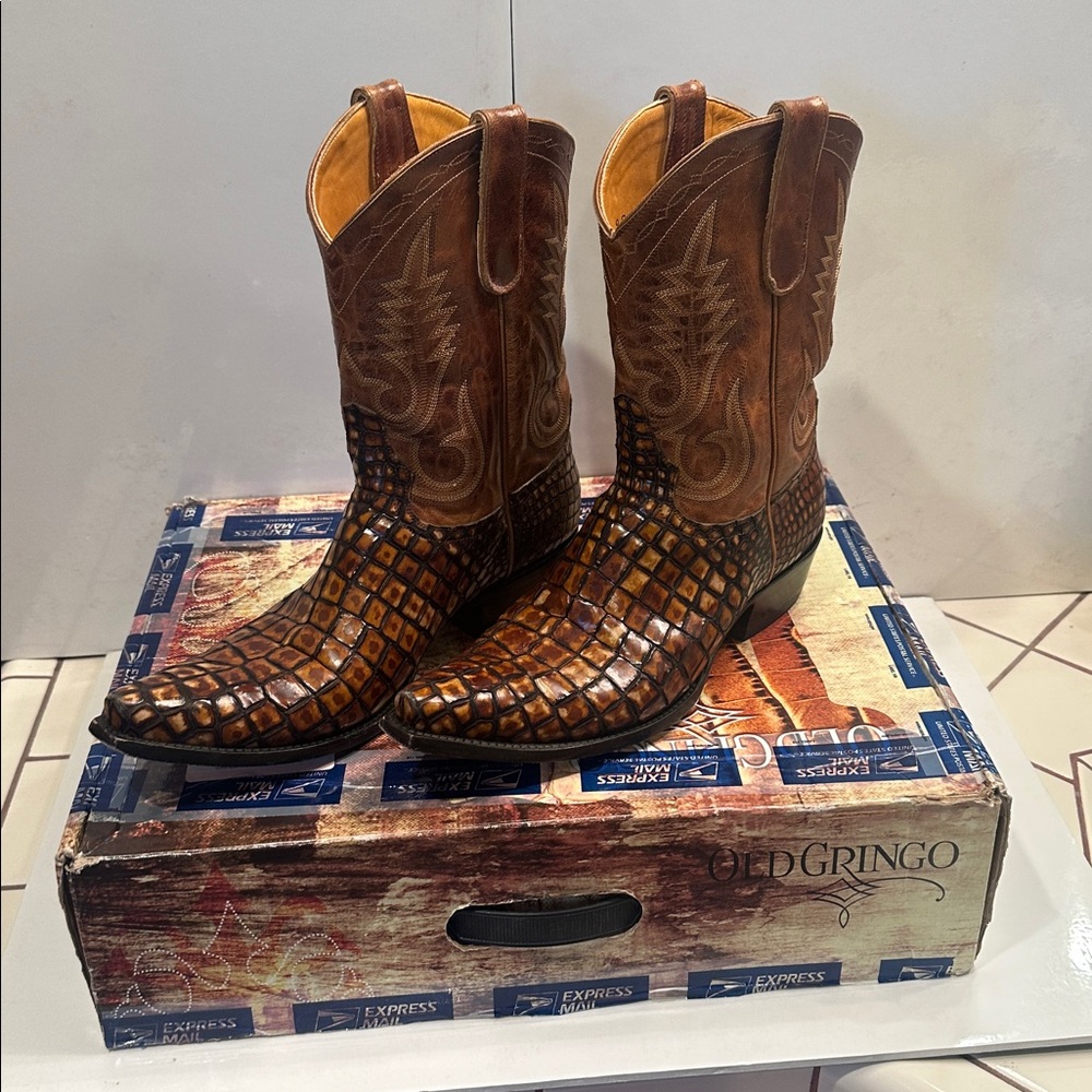 Old Gringo Brown and Tan Leather Boots